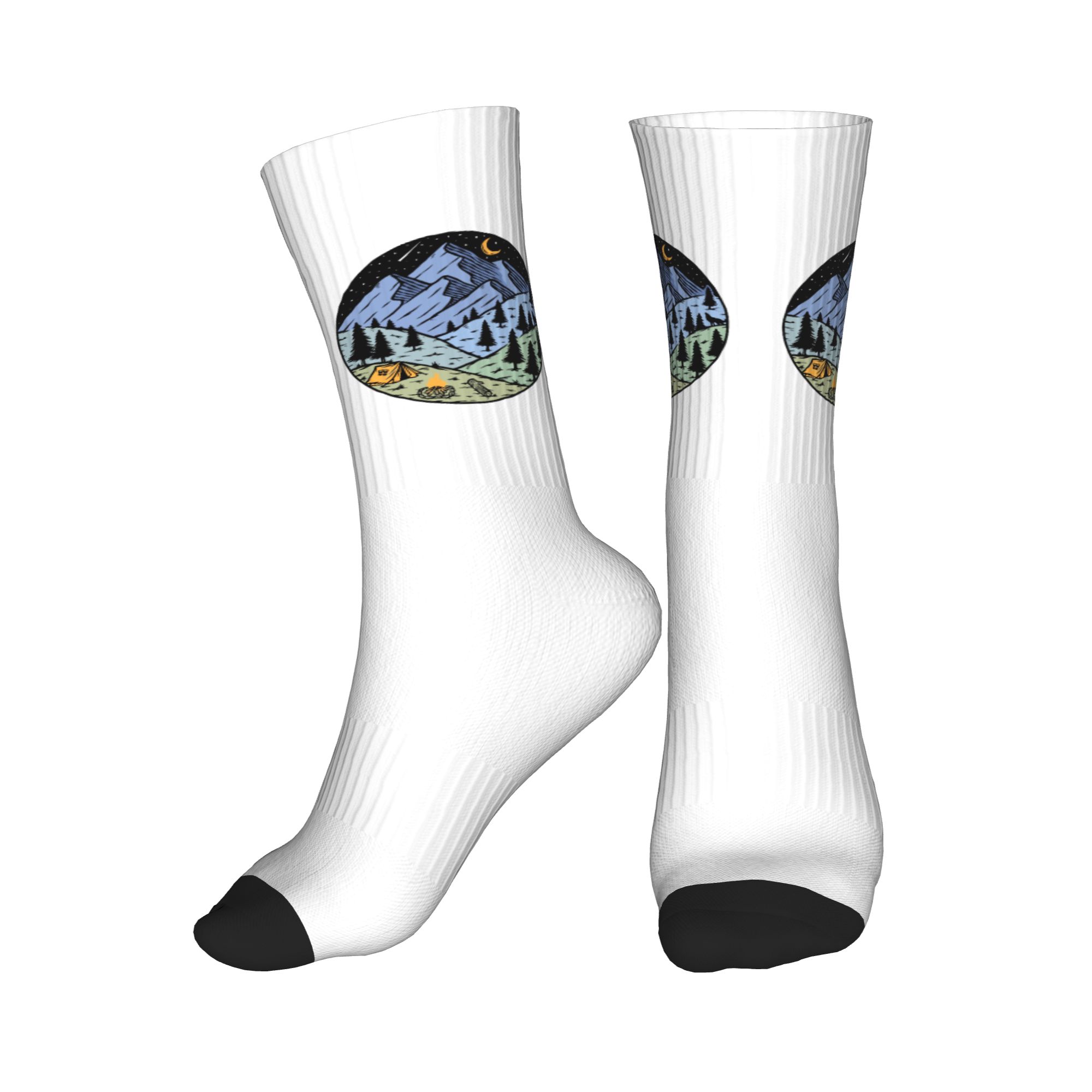 Dress Sock Men - Adventure Camping Mountain Camper Mens Crew