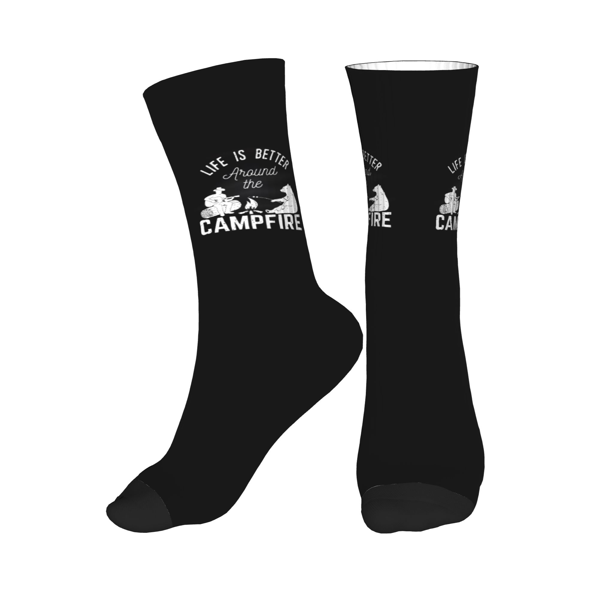 Dress Sock Men - Happy Camper Adventure Camping Dress Socks