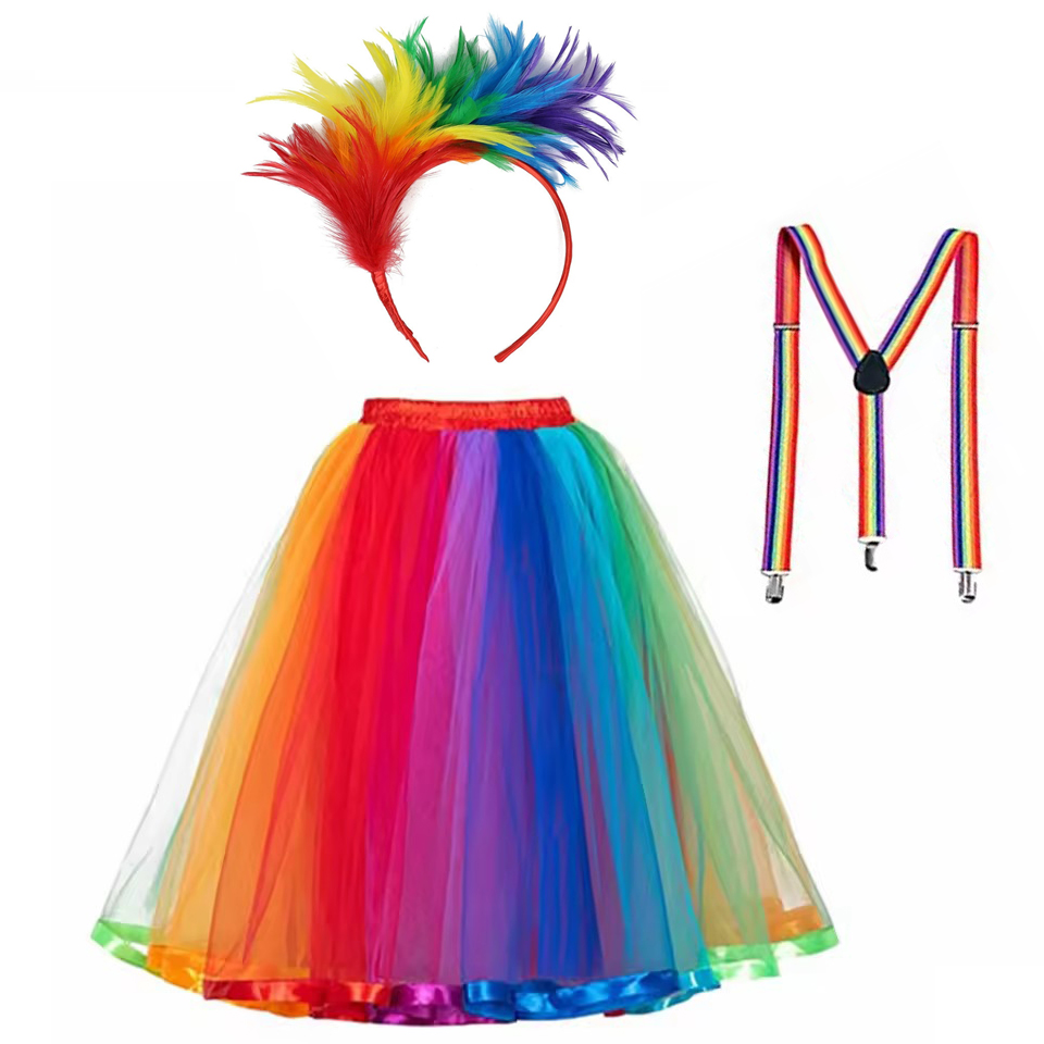 Rainbow Headband Strap Sleeve  - Knee High Sock Women 评论和价格