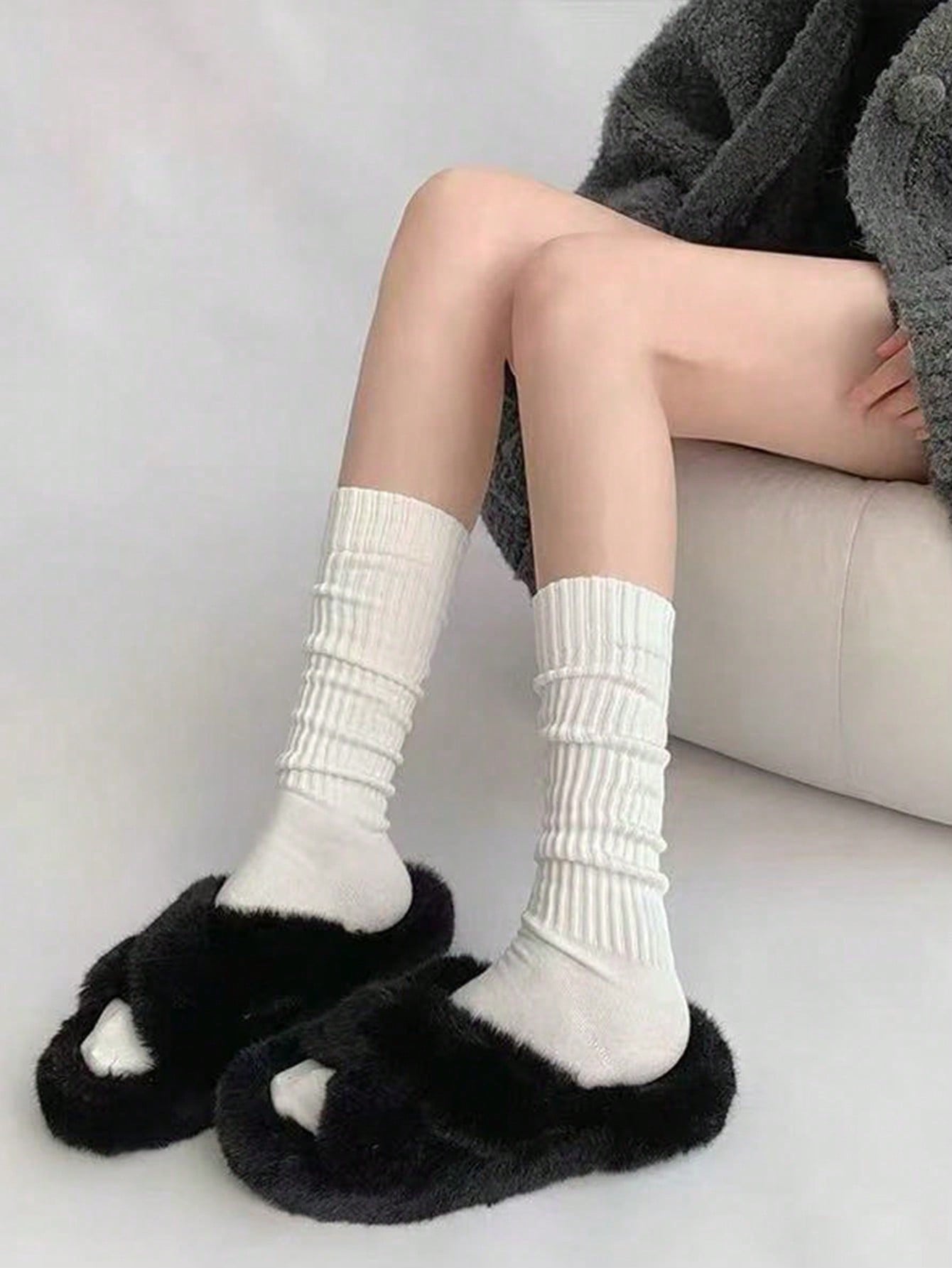 Women's Autumn/Winter Cute Gir - Boot Sock Slouchy 评论和价格