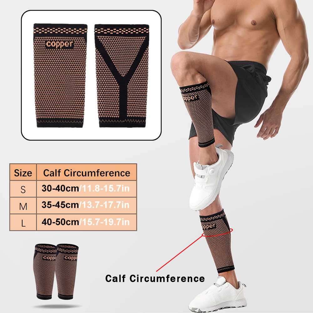 1pc Copper Calf Compression Sl - Compression Sleeve Calf 评论和价格