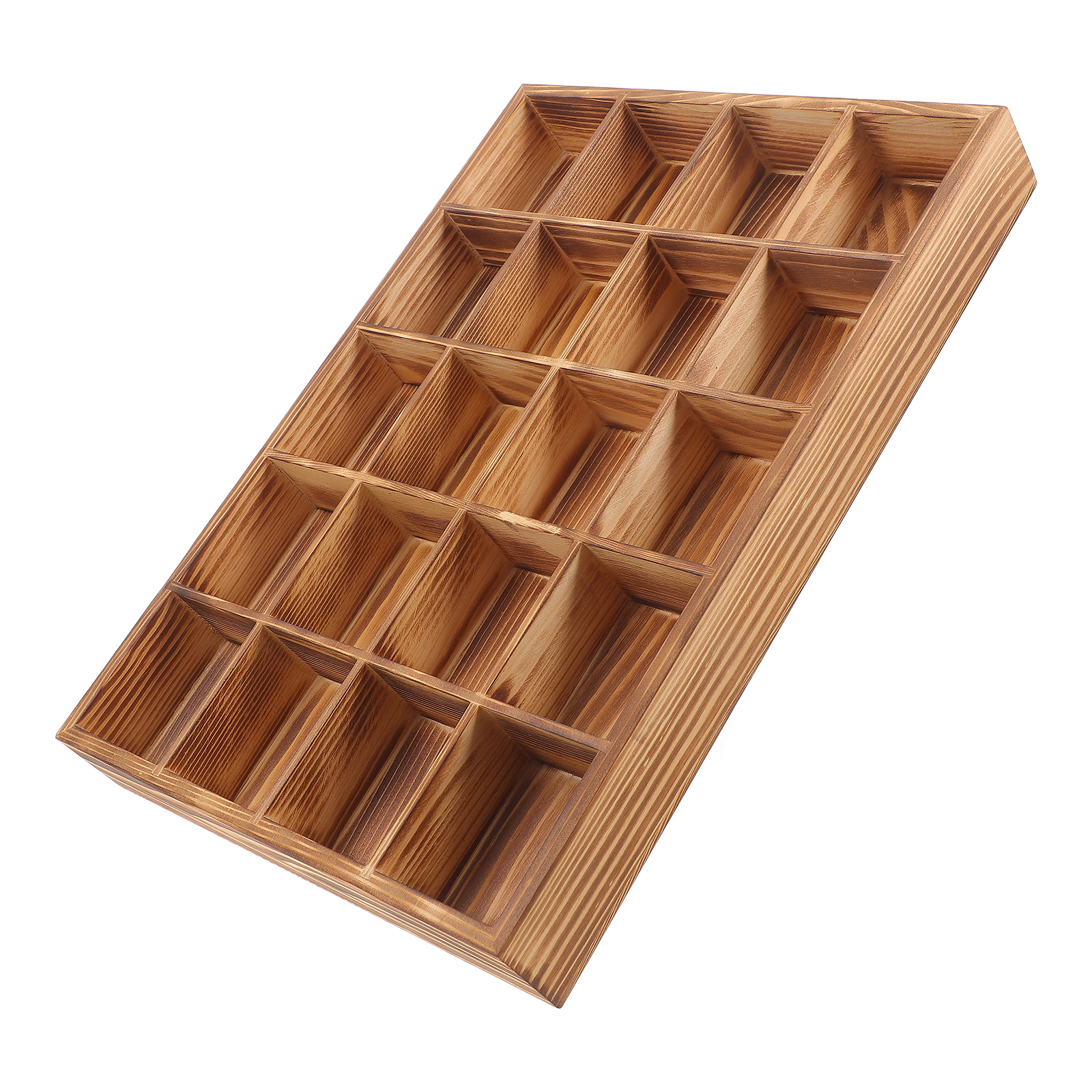 1pc 20-Compartment Wooden Unde - Sock Organizer Tray 评论和价格