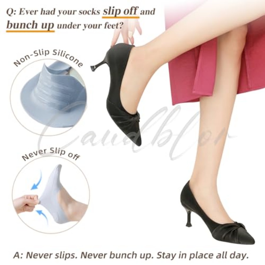 Caudblor Thin No Show Socks Wo - Invisibility Sock Loafer 评论和价格