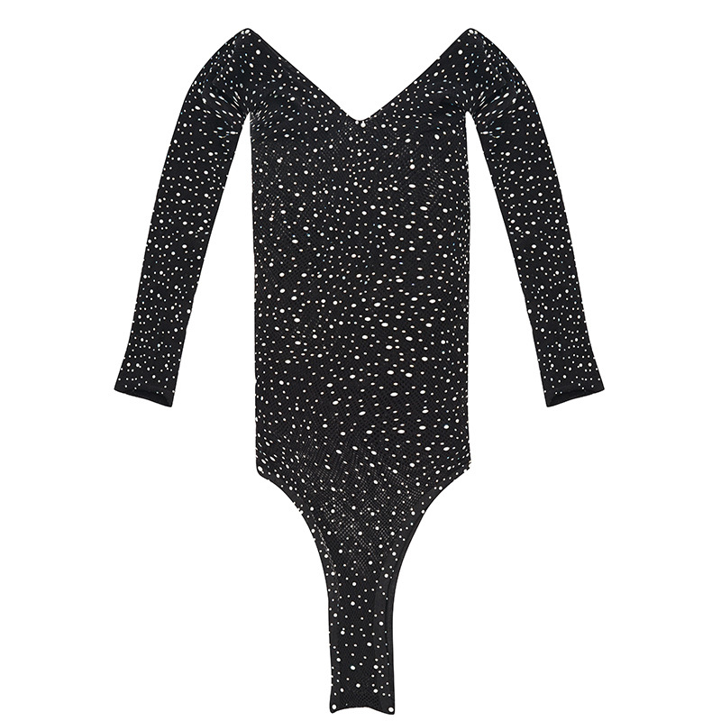 Women Rhinestone Glitter Bodys - Fishnet Stocking Women 评论和价格