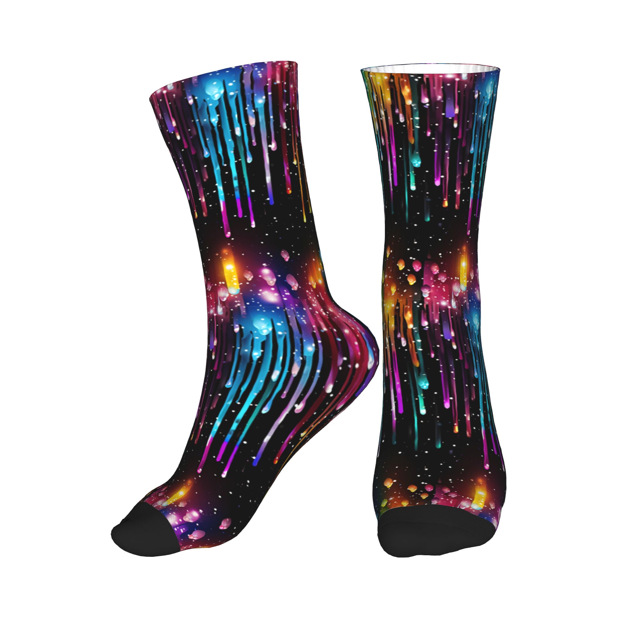 Cute Men's Dripping Rainbow Li - Dress Sock Men 评论和价格