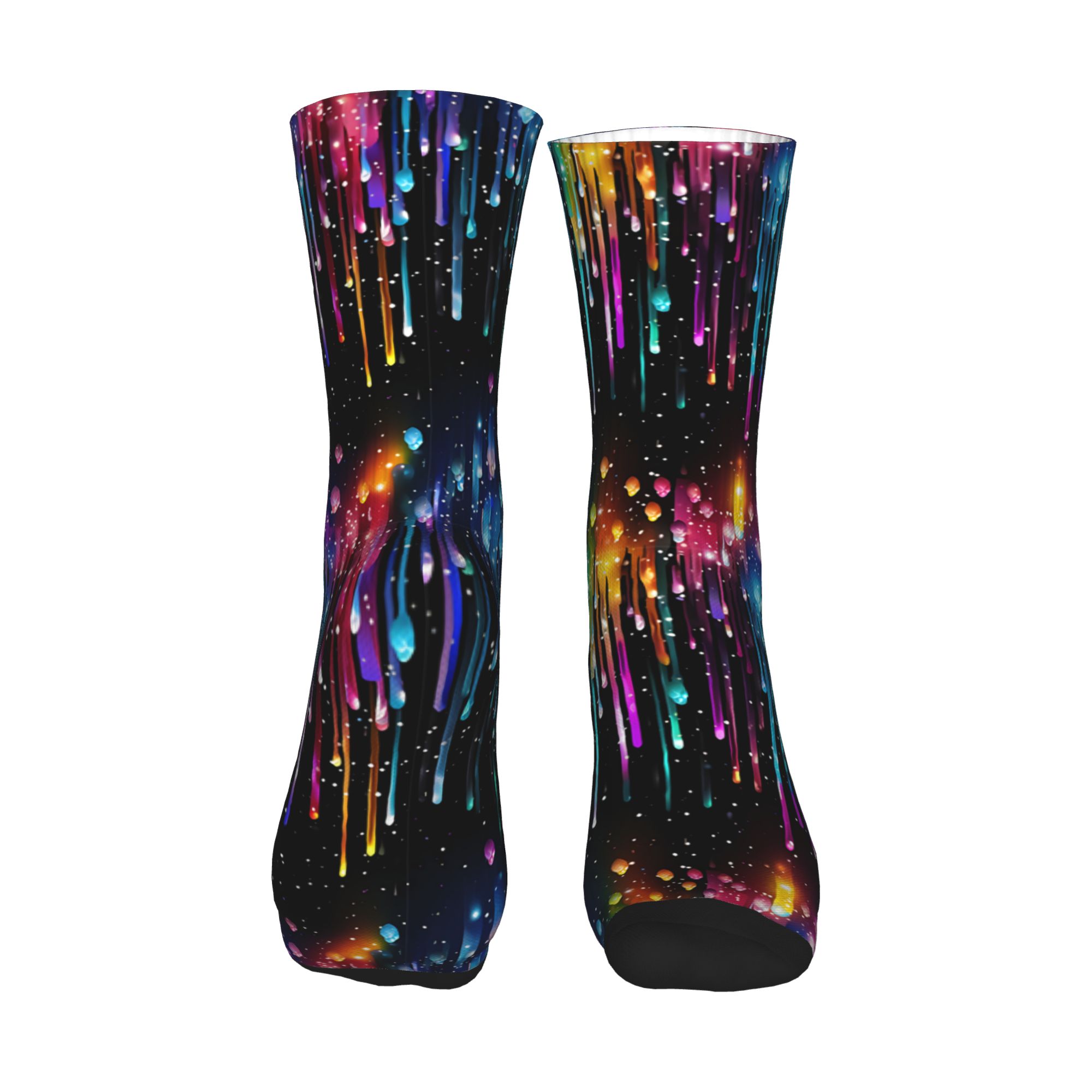 Cute Men's Dripping Rainbow Li - Dress Sock Men 评论和价格