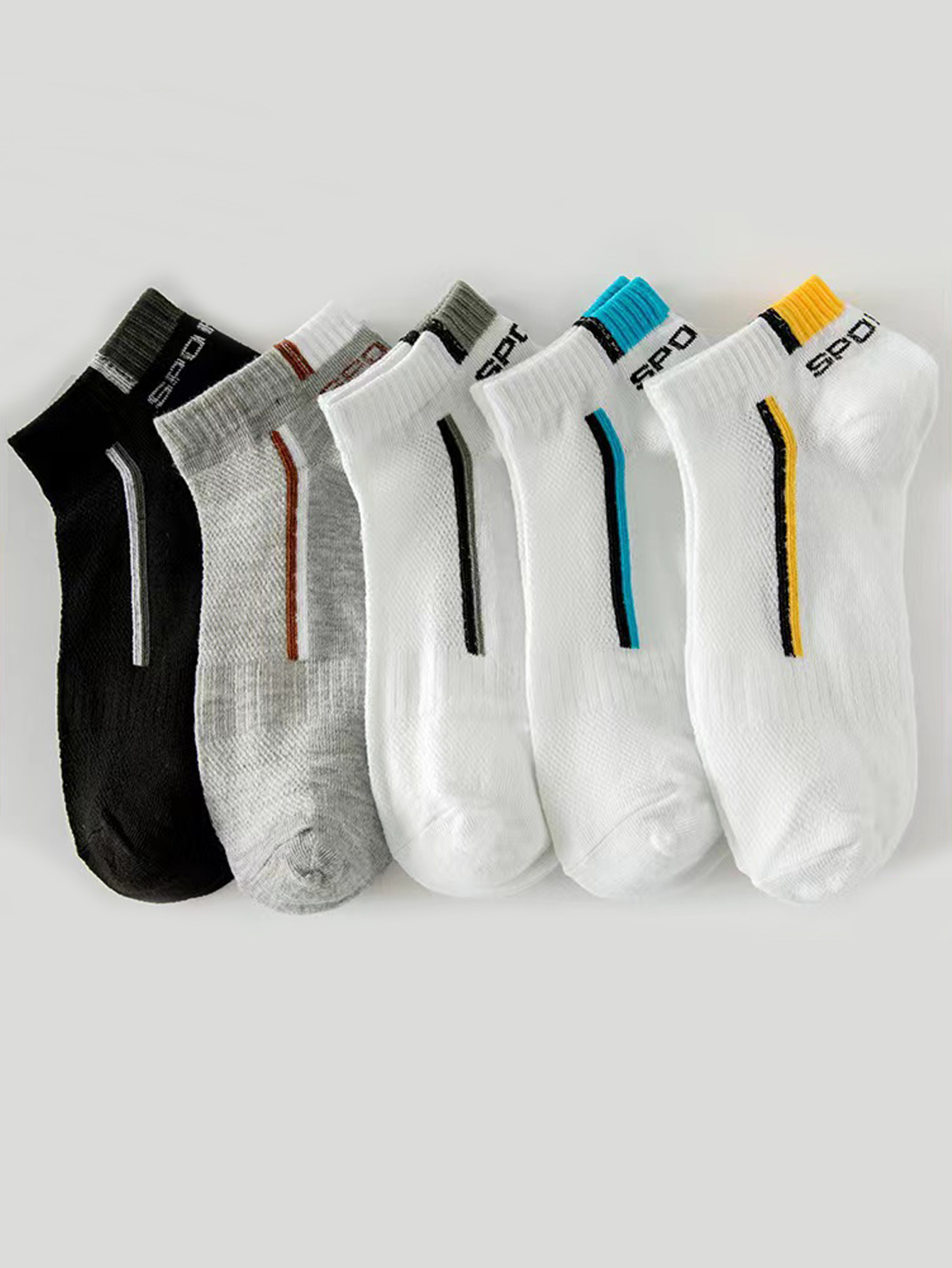 5/40 Pairs Mens Ankle Boat Soc - Ankle Sock Low Cut 评论和价格