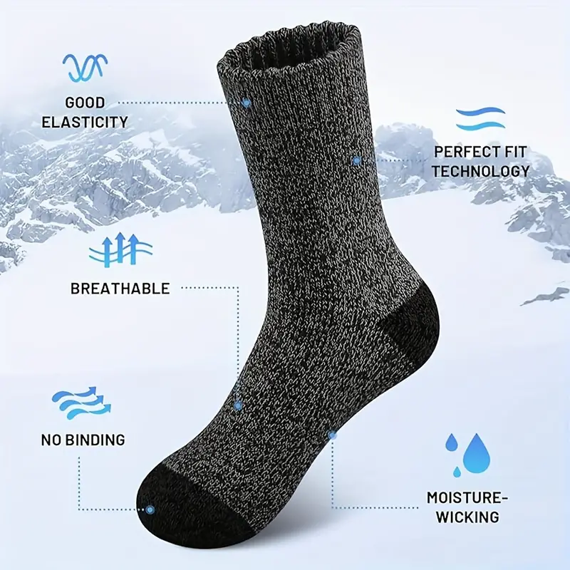 5 Pairs Merino Wool Socks For  - Wool Hiking Sock 评论和价格