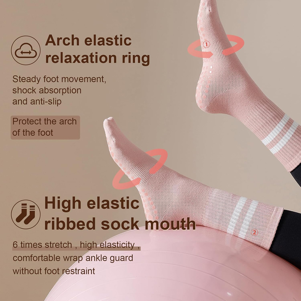 Yoga Pilates Socks with Grips  - No Show Sock Women 评论和价格