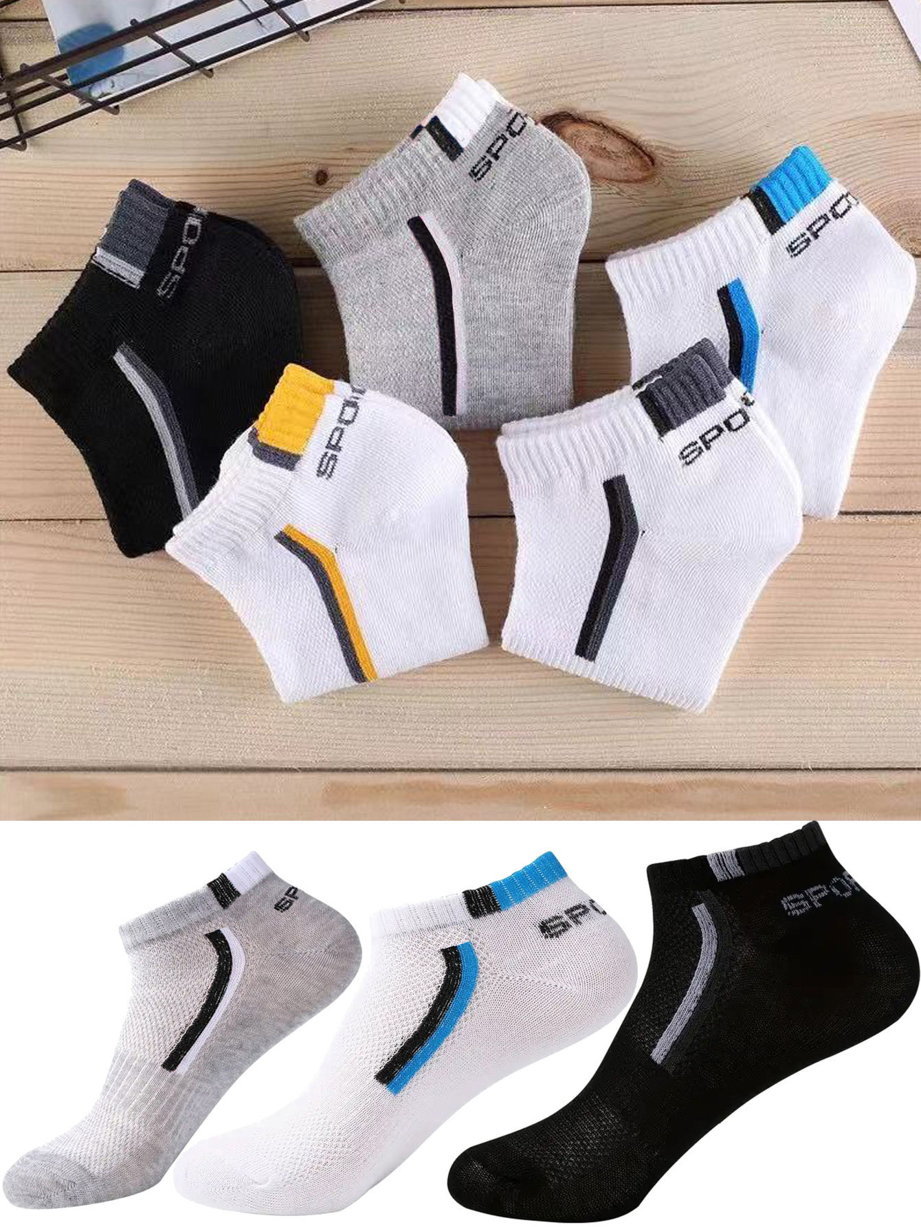 5/10/40Pair Men's Anti-Slip An - Ankle Sock Low Cut 评论和价格