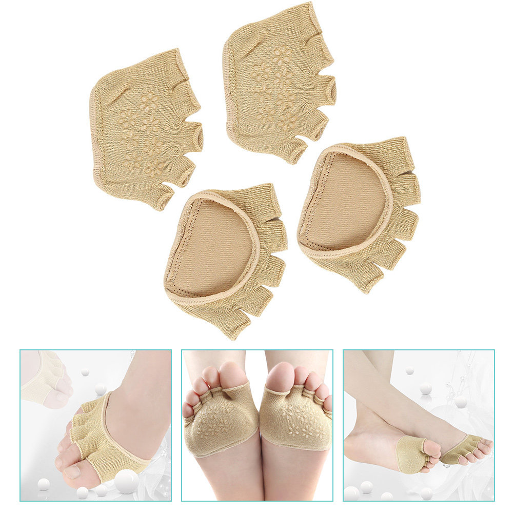 2Pairs Cotton Toeless Yoga Soc - Grip Sock Yoga 评论和价格