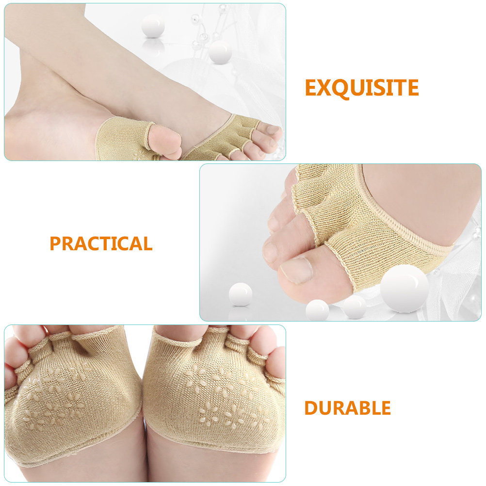2Pairs Cotton Toeless Yoga Soc - Grip Sock Yoga 评论和价格