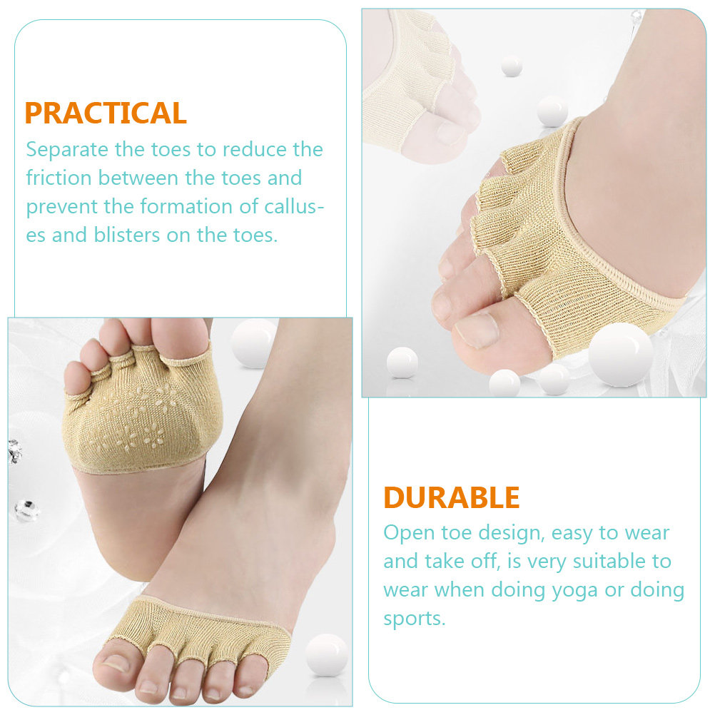 2Pairs Cotton Toeless Yoga Soc - Grip Sock Yoga 评论和价格