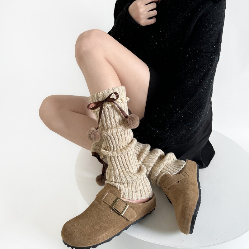 Camel Knit Leg Warmers with Fu - Boot Sock Slouchy 评论和价格