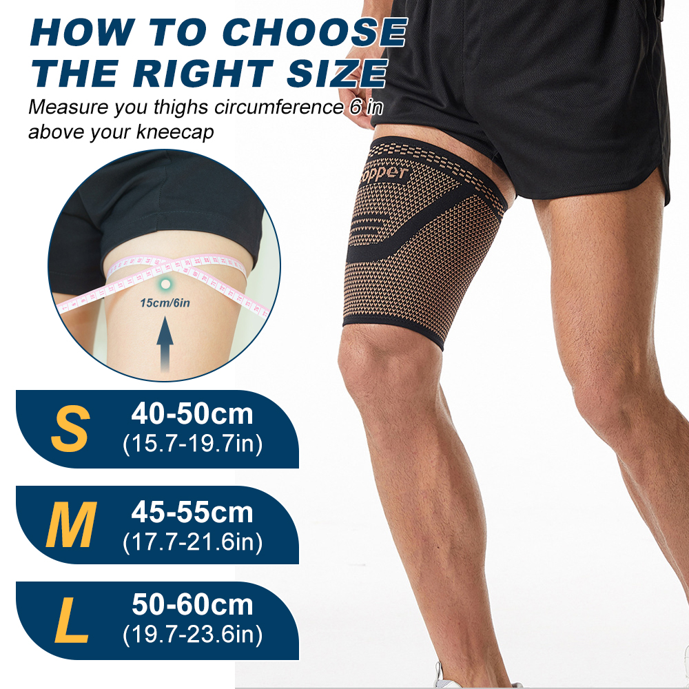 1pc Copper Thigh Compression S - Compression Sleeve Calf 评论和价格