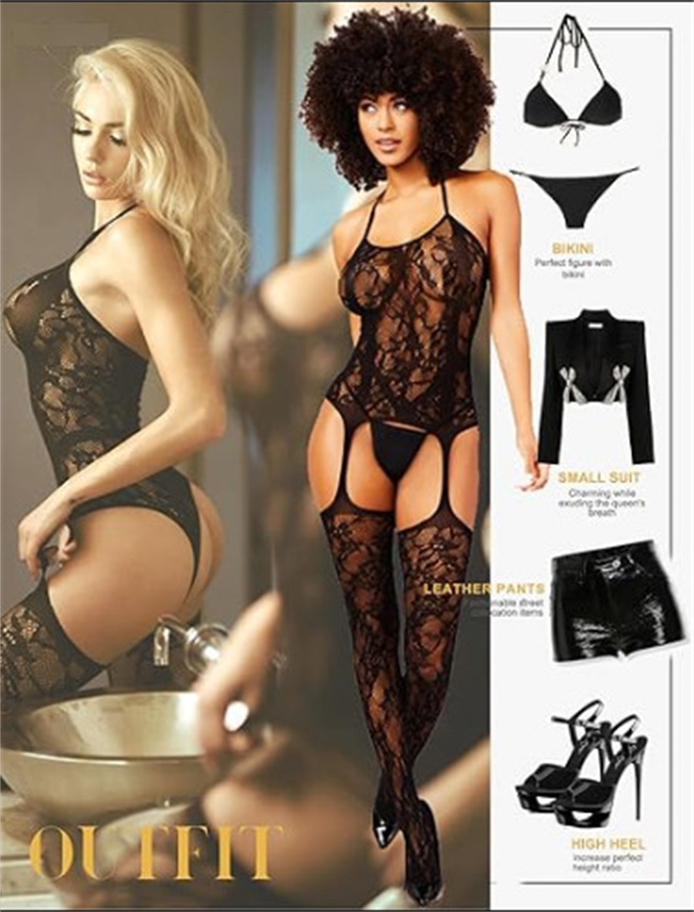 Womens Sexy Costumes Suit Lace - Fishnet Stocking Women 评论和价格