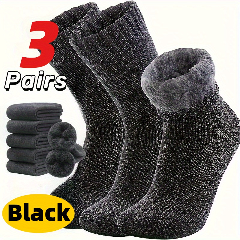Three Pairs of Men'S Black Soc - Thermal Sock Winter 评论和价格