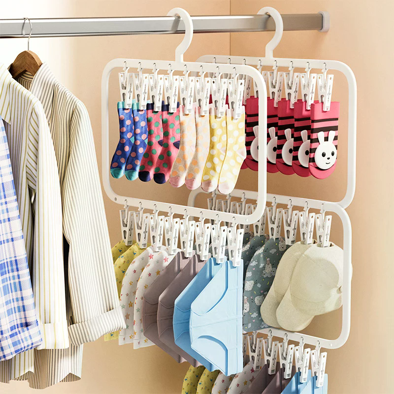 Multi-clip Sock Drying Rack Mu - Sock Organizer Tray 评论和价格