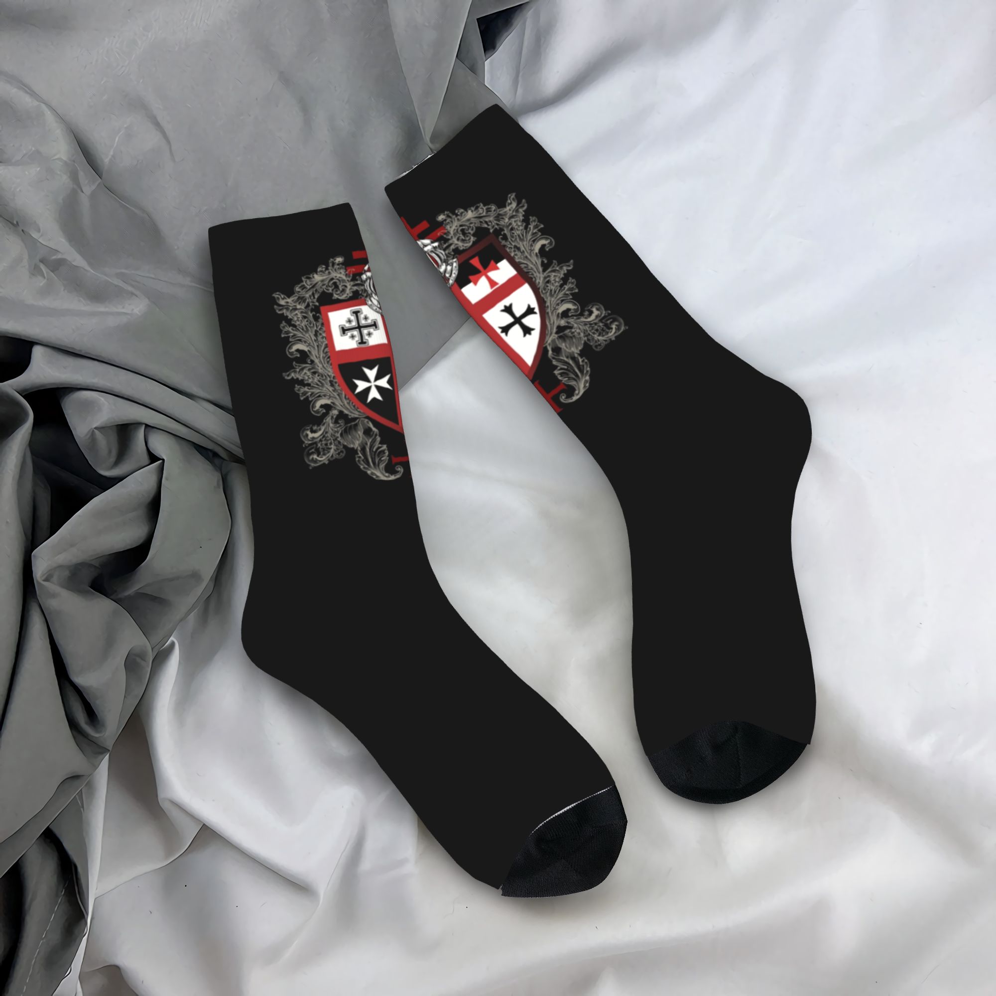Custom Knights Templar Cross S - Dress Sock Men 评论和价格