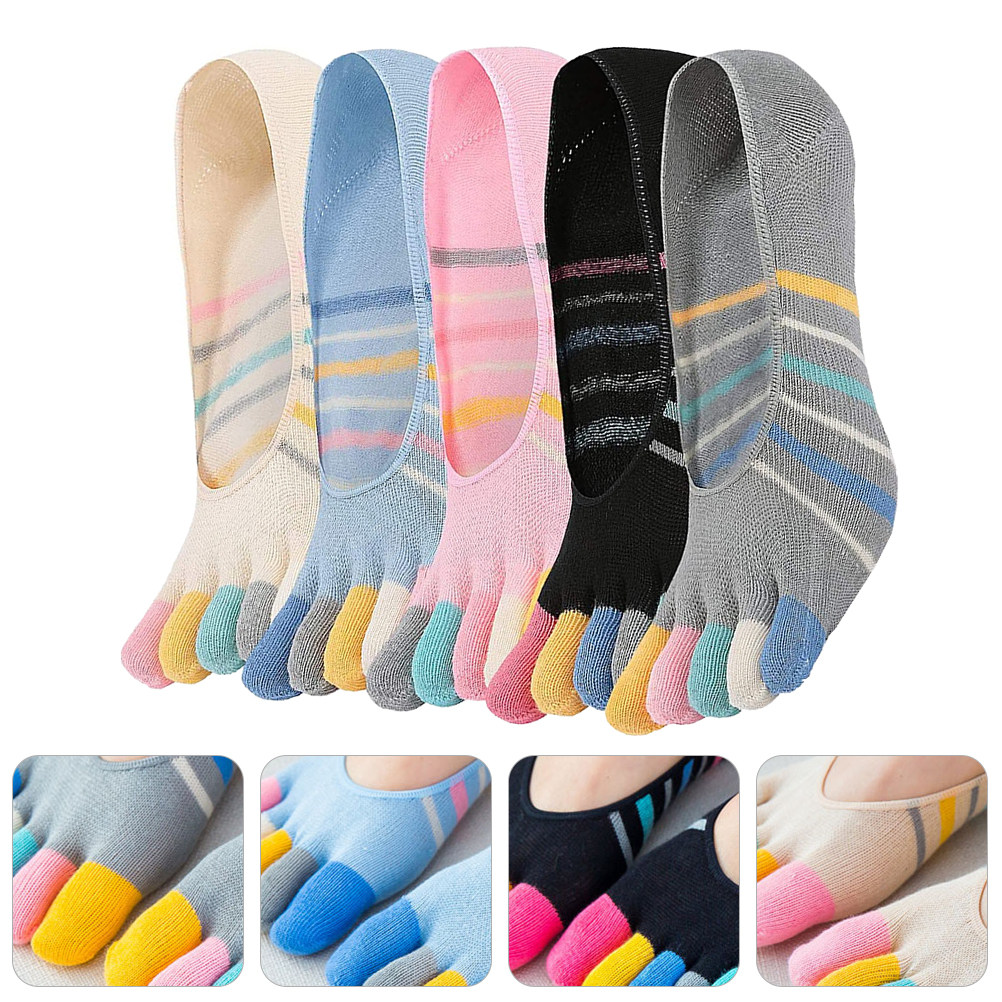 5Pairs Yoga Toe Socks Women In - Invisibility Sock Loafer 评论和价格