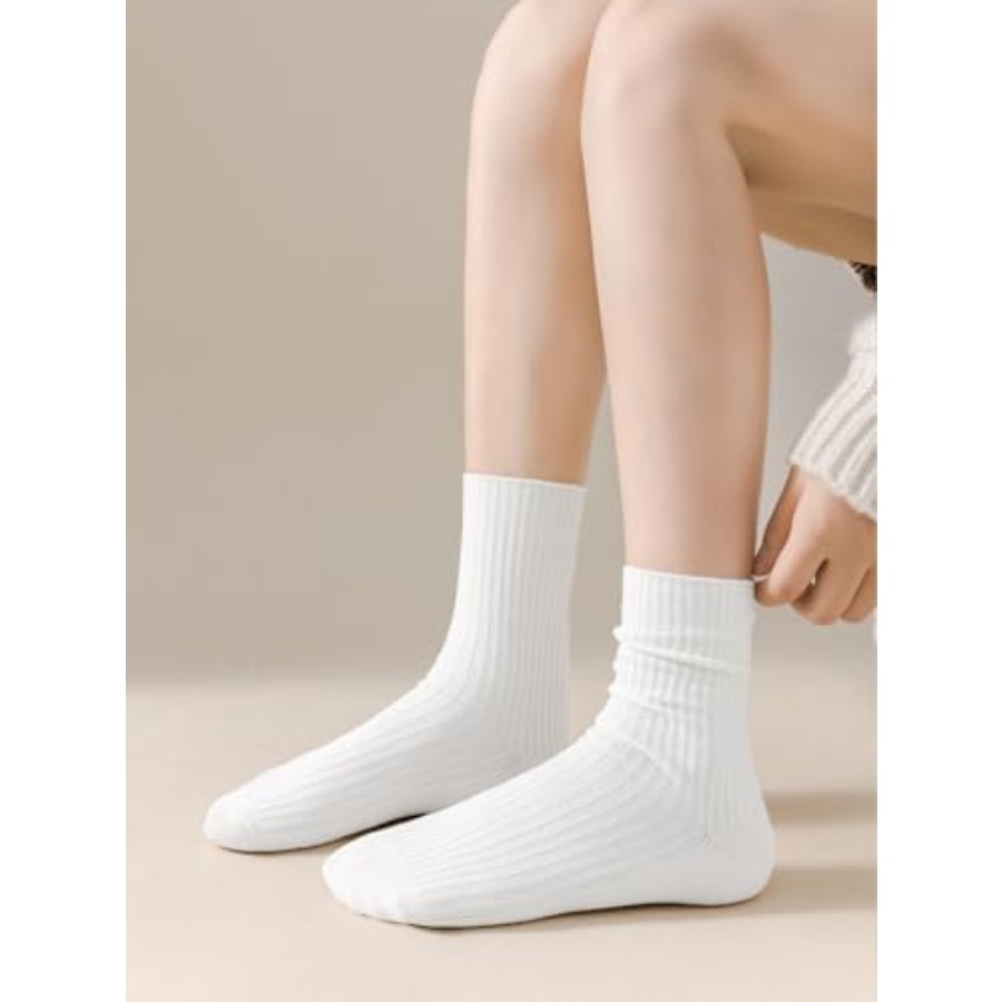 DOKUTOKU Womens Crew Socks Siz - Cotton Crew Sock Pack 评论和价格